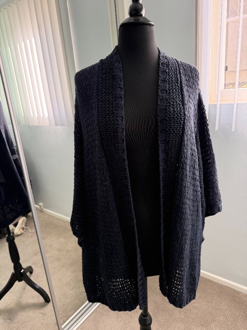Calypso St Barths Blue knit sweater OS